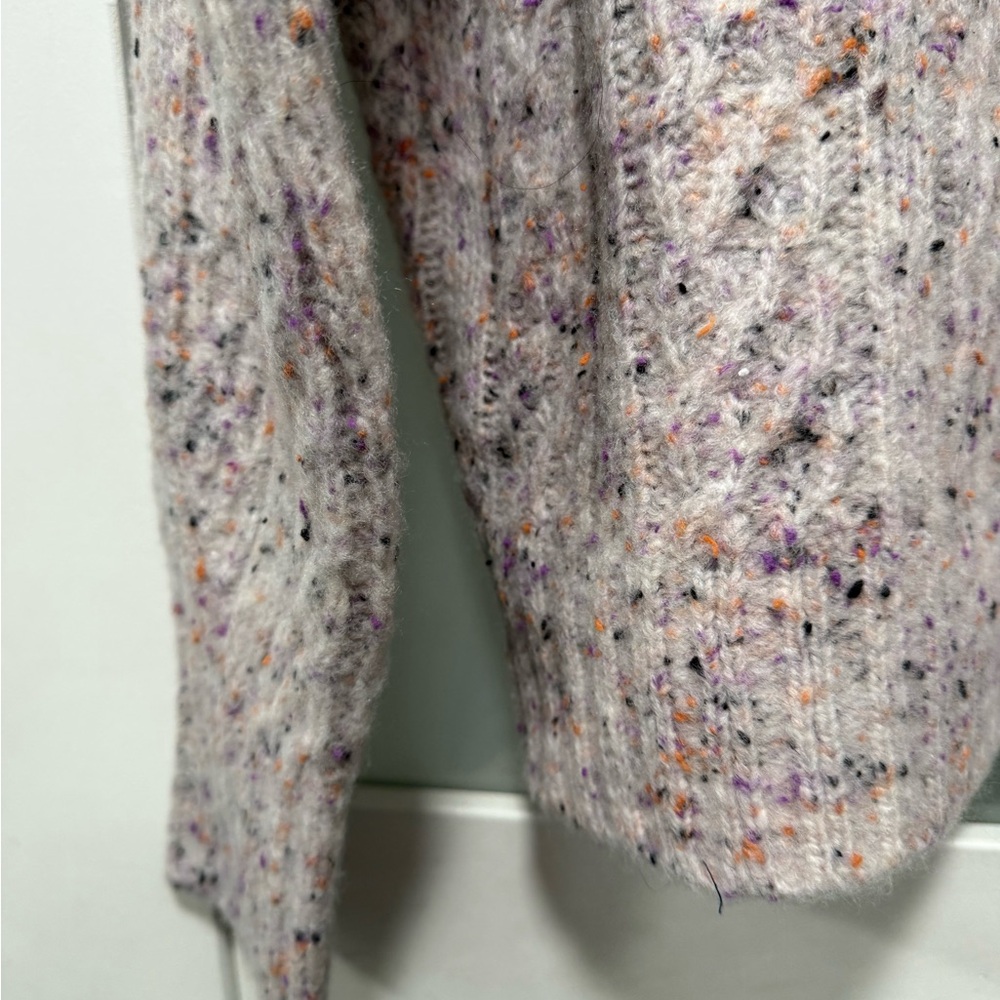 LOFT Women's Multicolor Speckled Crew Neck Sweater - Picture 4 of 4